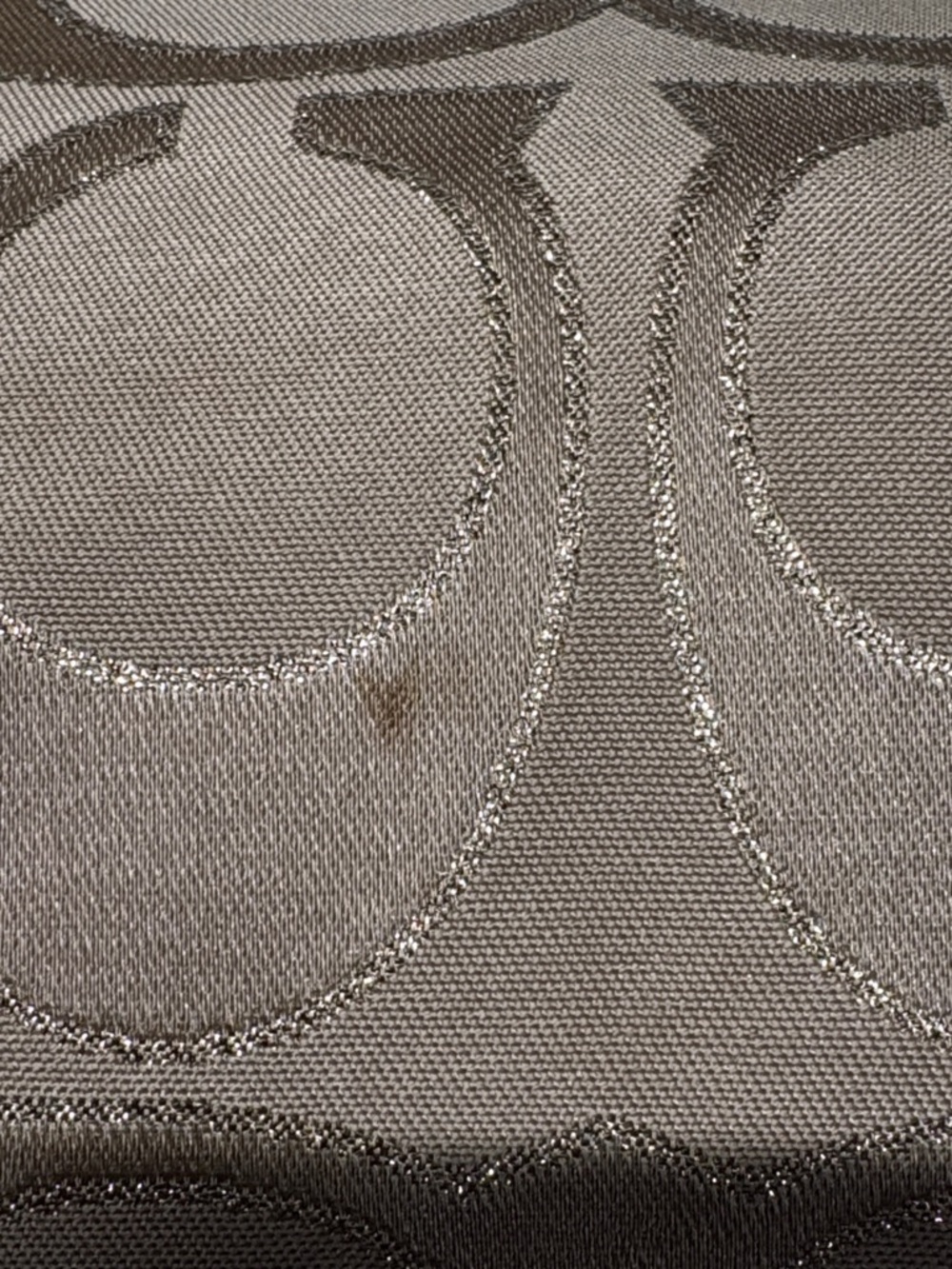 Coach Poppy Metallic Signature Sateen Glam Tote 17890 | Shimmer Gold EUC - Picture 9 of 13